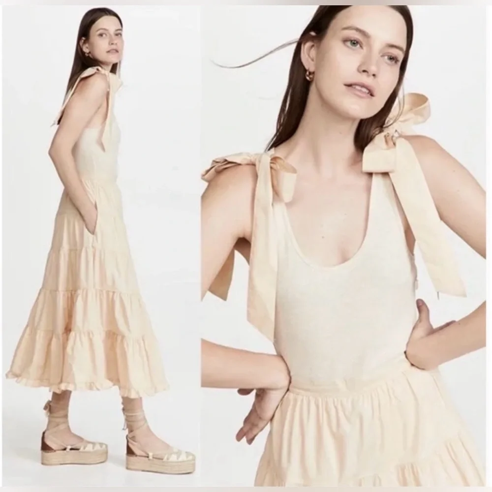Ulla Johnson Tiered Elegant Cream Ivory Tiered Skirt - Picture 4 of 14